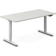 Ergoff Hæve-sænkebord DNA, Lysgrå 1600x800 mm 2-ben/Alugrå – Hæve/sænkeborde