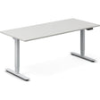 Hæve-sænkebord DNA, Lysgrå 2000x800 mm 2-ben/Alugrå