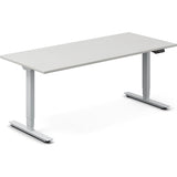 Hæve-sænkebord DNA, Lysgrå 2000x800 mm 2-ben/Alugrå