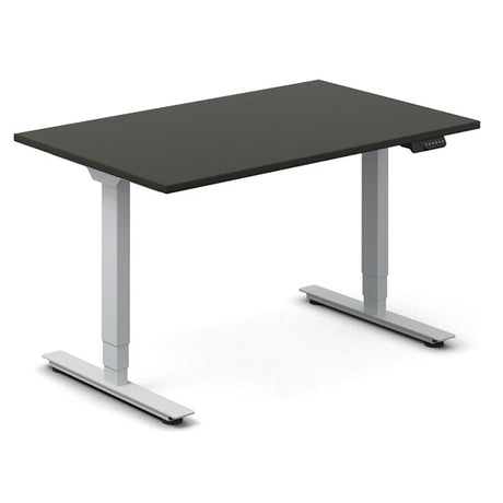 Ergoff Hæve-sænkebord DNA, Antracit 1200x800 mm 2-ben/Alugrå – Hæve/sænkeborde