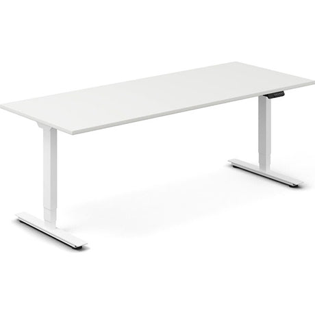 Ergoff Hæve-sænkebord DNA, Hvid 2000x800mm 2-ben/Hvid – Hæve/sænkeborde
