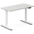 Ergoff Hæve-sænkebord DNA, Lysgrå 1200x600 mm 2-ben/Hvid – Hæve-sænkeborde