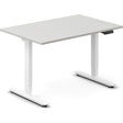 Ergoff Hæve-sænkebord DNA, Lysgrå 1200x800 mm 2-ben/Hvid – Hæve/sænkeborde