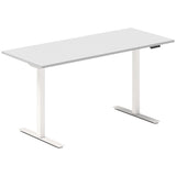 Hæve-sænkebord DNA, Lysgrå 1400x600 mm 2-ben/Hvid