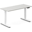 Ergoff Hæve-sænkebord DNA, Lysgrå 1400x600 mm 2-ben/Hvid – Hæve-sænkeborde