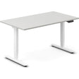 Ergoff Hæve-sænkebord DNA, Lysgrå 1400x800 mm 2-ben/Hvid – Hæve/sænkeborde