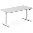 Ergoff Hæve-sænkebord DNA, Lysgrå 1600x800 mm 2-ben/Hvid – Hæve/sænkeborde