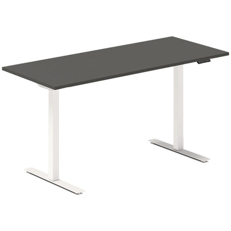 Hæve-sænkebord DNA, Antracit 1400x600 mm 2-ben/Hvid