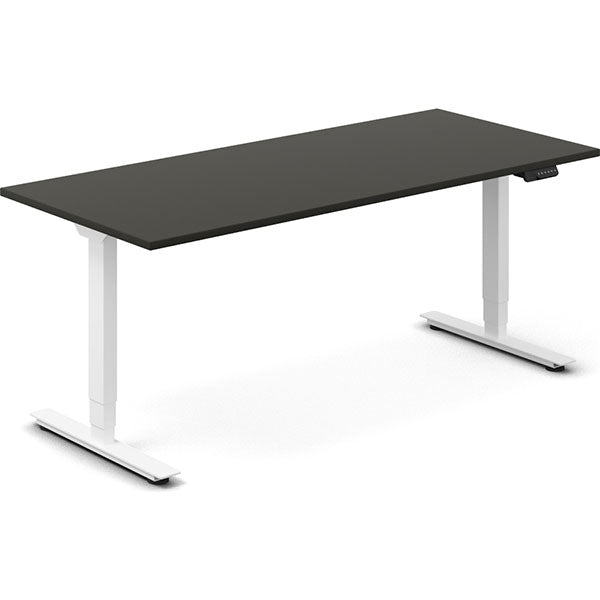 Ergoff Hæve-sænkebord DNA, Antracit 1800x800 mm 2-ben/Hvid – Hæve/sænkeborde