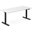 Ergoff Hæve-sænkebord DNA, Hvid 1800x800mm 2-ben/Sort – Hæve/sænkeborde
