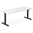Ergoff Hæve-sænkebord DNA, Hvid 2000x800mm 2-ben/Sort – Hæve/sænkeborde