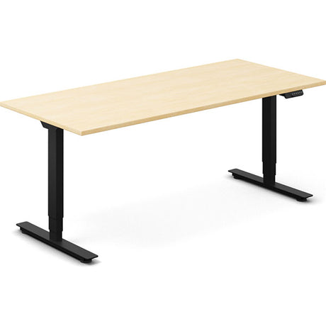 Ergoff Hæve-sænkebord DNA, Birk 1800x800 mm 2-ben/Sort – Hæve-sænkeborde