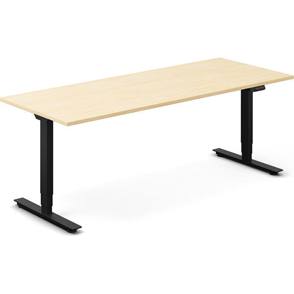 Ergoff Hæve-sænkebord DNA, Birk 2000x800 mm 2-ben/Sort – Hæve/sænkeborde