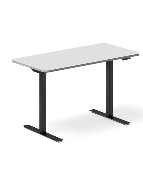 Hæve-sænkebord DNA, Lysgrå 1200x600 mm 2-ben/Sort