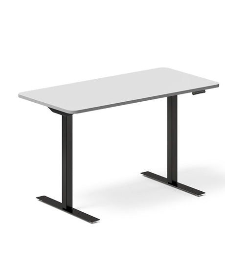 Hæve-sænkebord DNA, Lysgrå 1200x600 mm 2-ben/Sort