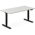 Ergoff Hæve-sænkebord DNA, Lysgrå 1600x800 mm 2-ben/Sort – Hæve/sænkeborde