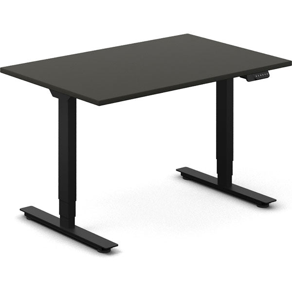 Ergoff Hæve-sænkebord DNA, Antracit 1200x800 mm 2-ben/Sort – Hæve/sænkeborde