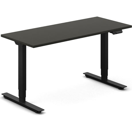 Hæve-sænkebord DNA, Antracit 1400x600 mm 2-ben/Sort