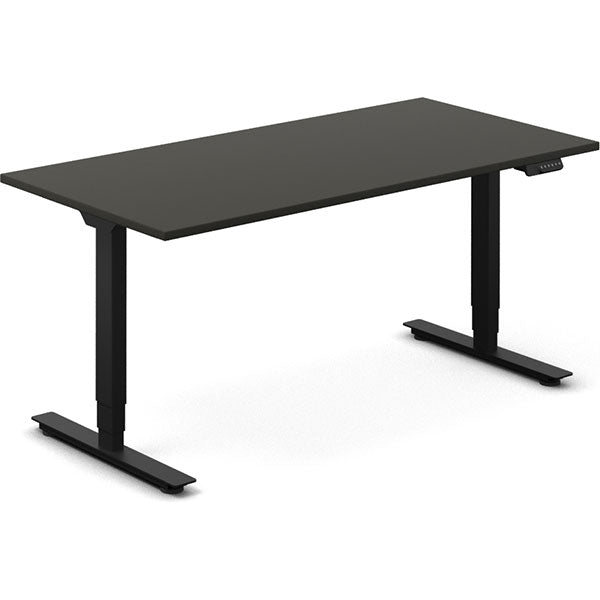 Ergoff Hæve-sænkebord DNA, Antracit 1600x800 mm 2-ben/Sort – Hæve/sænkeborde