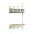 Sonesson BST Kombination C, Startsektion 4 pladser B 1000 mm, hvid – Børnegarderober