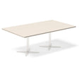 Konferencebord DNA, Birk 2000x1200 mm rektangulært, Hvid understel