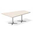 Konferencebord DNA, Birk 2000x1425 mm trapezformet, Alugrå understel