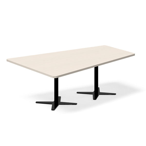 Konferencebord DNA, Birk 2000x1425 mm trapezformet, Sort understel – image 1