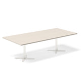Konferencebord DNA, Birk 2600x1200 mm rektangulært, Hvid understel – image 1