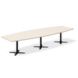 Ergoff Konferencebord DNA, Birk 3800x1200 mm bådformet, Sort understel – Konferenceborde