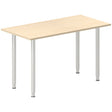 Ergoff Skrivebord DNA, Birk 1200x600 mm I-ben/Alugrå – Skriveborde (billede 1)