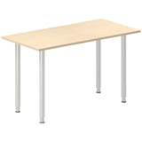 Ergoff Skrivebord DNA, Birk 1200x600 mm I-ben/Alugrå – Skriveborde (billede 1)