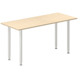 Ergoff Skrivebord DNA, Birk 1400x600 mm I-ben/Alugrå – Skriveborde (billede 1)
