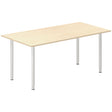 Ergoff Skrivebord DNA, Birk 1800x800 mm I-ben/Alugrå – Skriveborde (billede 1)