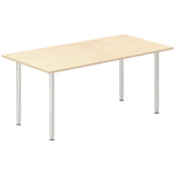 Ergoff Skrivebord DNA, Birk 1800x800 mm I-ben/Alugrå – Skriveborde (billede 1)