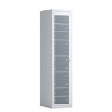 Tøjudleveringsskab 1x11 rum med lige tag og antracit døre med cylinderlås – image 1