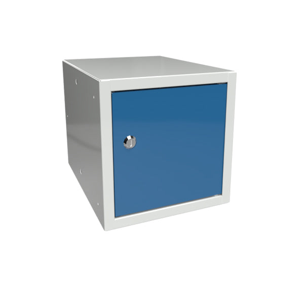 Opbevaringsboks 270x270x350 mm Blå dør, cylinderlås – image 1