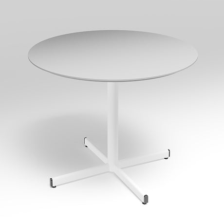 Bord Cruzo Ø1200 mm, Lys grå med hvidt understel