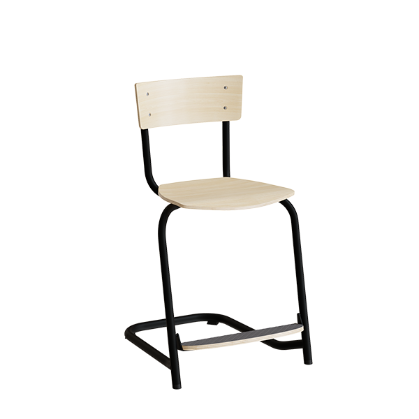 Stol Strong 270, Birk laminat, Sort stel – image 1