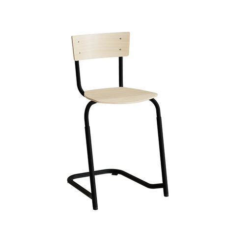 Stol Strong 272, justerbar, Birk laminat, Sort stel