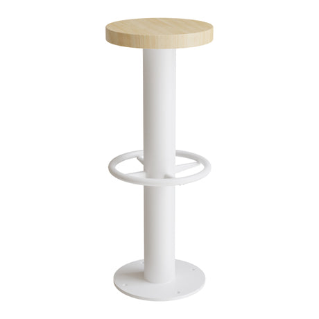 Taburet Marie, 830 mm, Massiv birk, Hvid stel