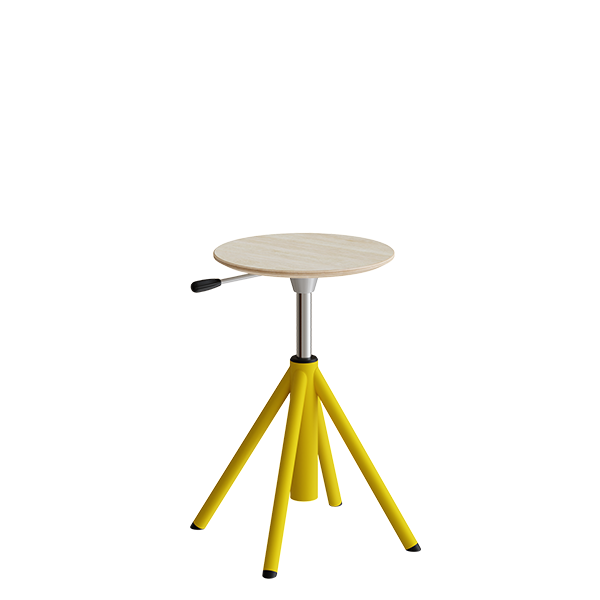 Taburet Atlas 2118 egelaminat uden vippefunktion gult stel – image 1