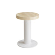 Form o Miljö Taburet Marie, 440 mm, Massiv eg, Hvid stel – Bænke