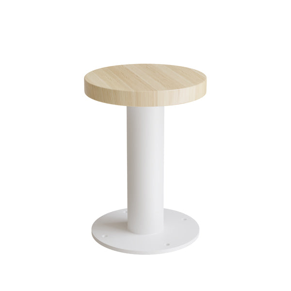 Form o Miljö Taburet Marie, 440 mm, Massiv eg, Hvid stel – Bænke
