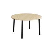 Bord Add 590, Ø1200 mm, højde 720 mm, birk laminat på sort stel