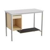 Sybord 133, 1200x600 mm H900 mm, grå laminat, alugråt stel