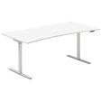 Hæve-sænkebord DNA, Hvid 1800x800mm Bue 2-ben/Alugå