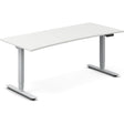 Ergoff Hæve-sænkebord DNA, Hvid 1800x800mm Bue 2-ben/Alugå – Hæve/sænkeborde