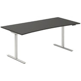 Hæve-sænkebord DNA, Antracit 1800x800mm Bue 2-ben/Alugå
