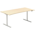 Hæve-sænkebord DNA, Birk 1800x800mm Bue 2-ben/Alugå