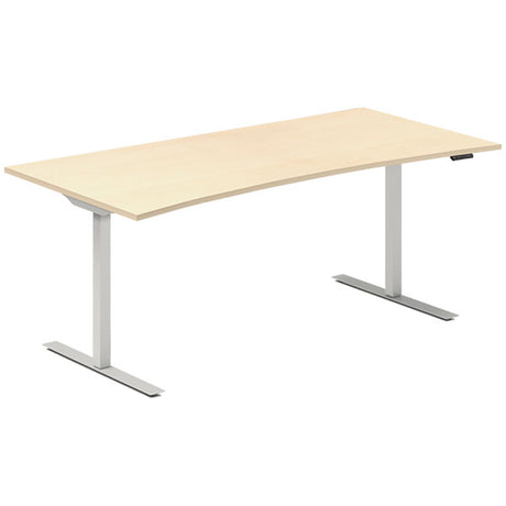 Hæve-sænkebord DNA, Birk 1800x800mm Bue 2-ben/Alugå